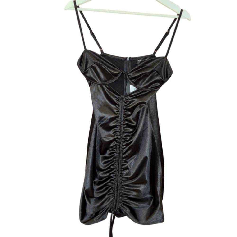 2/$40 White Fox Boutique Shimmering Black Mini Dress